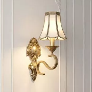 Đèn vách đồng nguyên chất, chao thiết kế VD-232