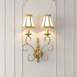 Đèn vách đồng nguyên chất, chao thiết kế VD-233