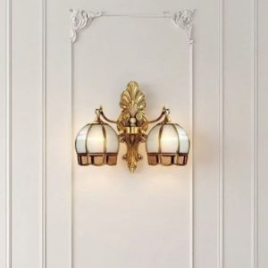 Đèn vách đồng nguyên chất, chao thiết kế VD-238