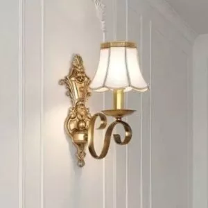 Đèn vách đồng nguyên chất, chao thiết kế VD-239