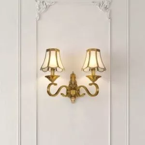 Đèn vách đồng nguyên chất, chao thiết kế VD-241