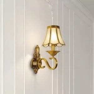 Đèn vách đồng nguyên chất, chao thiết kế VD-241