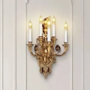 Đèn vách đồng nguyên chất thiết kế tay nến VD-242