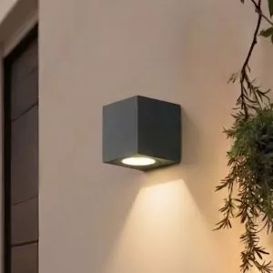 Đèn tường Led hiện đại ngoài trời, hắt 1 đầu, thiết kế khối chữ nhật VNT-329