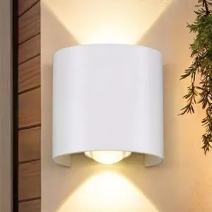 Đèn tường Led hiện đại ngoài trời, hắt 2 đầu, thiết kế khối bầu VNT-333