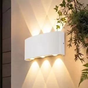 Đèn tường Led hiện đại ngoài trời, hắt 6 tia, thiết kế khối bầu VNT-335