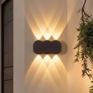 Đèn tường Led hiện đại ngoài trời, hắt 6 tia VNT-338