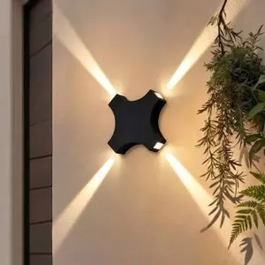 Đèn tường Led hiện đại ngoài trời, hắt 4 hướng VNT-344