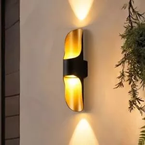 Đèn tường Led hiện đại ngoài trời, hắt 2 đầu, thiết kế nghệ thuật VNT-345