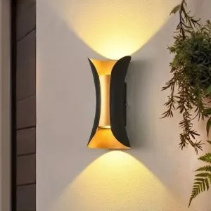 Đèn tường Led hiện đại ngoài trời, hắt 2 đầu, thiết kế nghệ thuật VNT-348