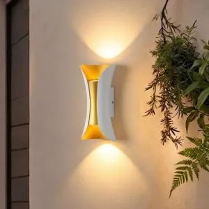 Đèn tường Led hiện đại ngoài trời, hắt 2 đầu, thiết kế nghệ thuật VNT-348