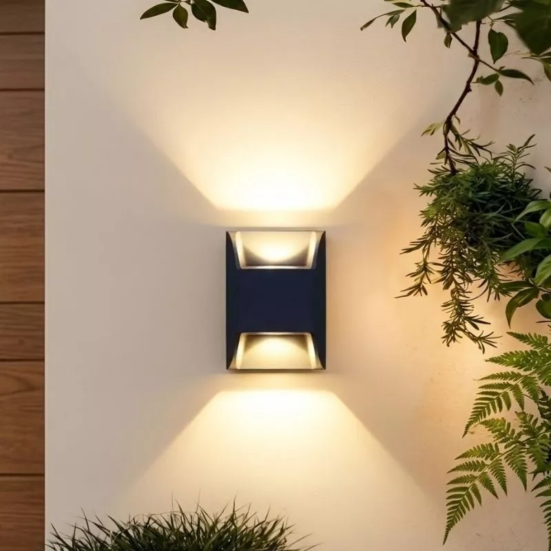 Đèn tường Led hiện đại ngoài trời, hắt 2 đầu, thiết kế nghệ thuật VNT-349