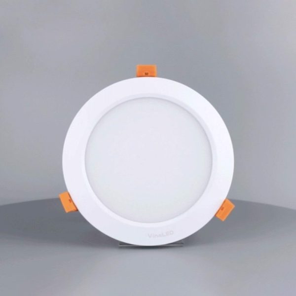 Đèn downlight âm trần dimmer cao cấp, 15wat VINALED mẫu E, màu TRẮNG/BẠC