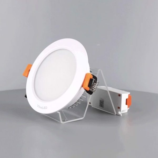 Đèn downlight âm trần dimmer cao cấp, 6wat VINALED mẫu E, màu TRẮNG/BẠC