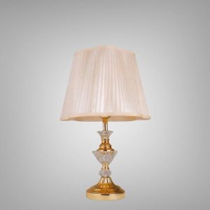 Đèn bàn chụp vải trắng, thân phối phale nghệ thuật DB-387