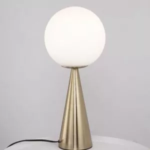 Đèn bàn thiết kế quả cầu thủy tinh đục DB-328