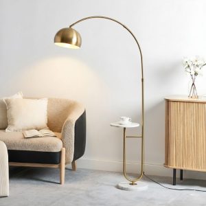 Đèn cây hiện đại, thiết kế cong, mặt bàn đá nghệ thuật  DC-209