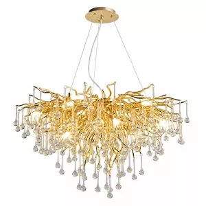 Đèn chùm hiện đại, thiết kế phong cách Serip, hạt thủy tinh trong cao cấp DC-1082