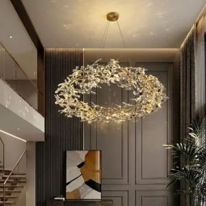 Đèn chùm hiện đại phòng khách-bàn ăn, thiết kế vòng hoa phale cao cấp TDC-230