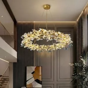 Đèn chùm hiện đại phòng khách-bàn ăn, thiết kế vòng hoa phale cao cấp TDC-230