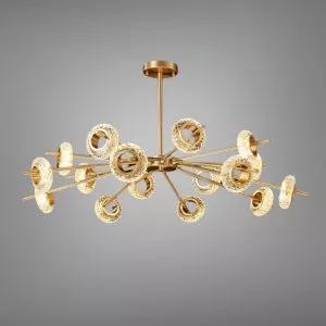 Đèn chùm hiện đại phòng khách-bàn ăn , vòng đá phale cao cấp TDC-241