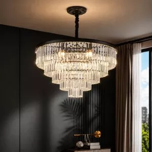 Đèn chùm phale, thiết kế dạng tròn, thẻ phale trắng DC-1031
