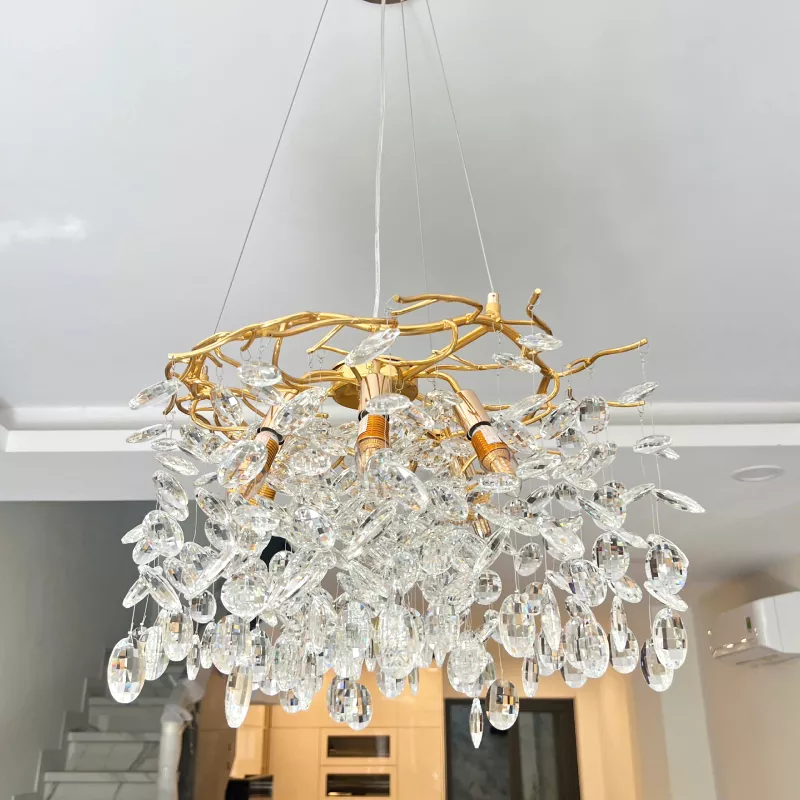 Đèn chùm phòng khách-bàn ăn, kiểu Serip tròn nghệ thuật DC-1077 - Hình ảnh 4