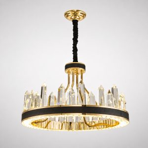 Đèn chùm pha lê, thiết kế vòng tròn, thẻ pha lê cao cấp DC-1064