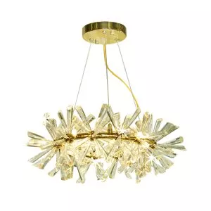 Đèn chùm phale, thiết kế vòng hoa tròn, thẻ phale trắng cao cấp DC-1035