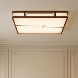 Đèn cổ điển, khung gỗ, mặt mika nghệ thuật OCD-085