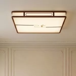 Đèn cổ điển, khung gỗ, mặt mika nghệ thuật OCD-085