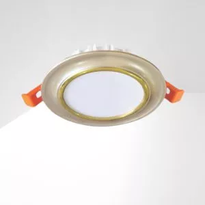 Đèn downlight âm trần 3 chế độ cao cấp, mặt lồi, viền màu vàng kem - Anfaco AFC437V