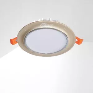 Đèn downlight âm trần đơn sắc cao cấp, mặt lồi, viền màu kem – Anfaco AFC437