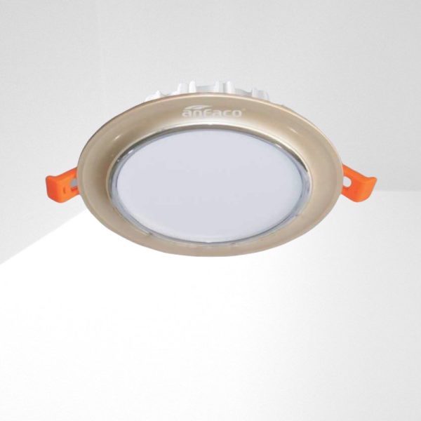 Đèn downlight âm trần đơn sắc cao cấp, mặt lồi, viền màu kem - Anfaco AFC437