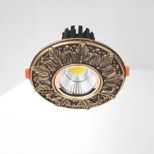 Đèn downlight âm trần nhà phố, biệt thự cổ điển cao cấp, 10wat, mặt Poly cao cấp AFC01