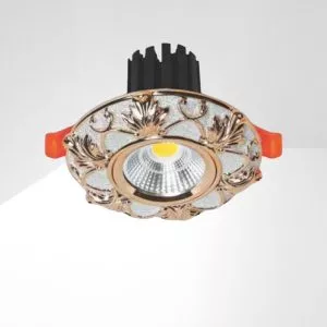 Đèn downlight âm trần nhà phố, biệt thự cổ điển cao cấp, 10wat, mặt Poly cao cấp AFC02B