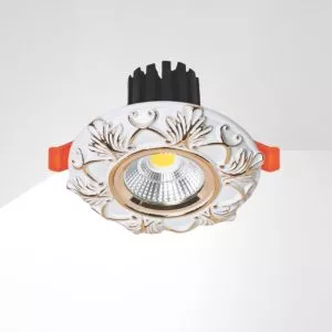 Đèn downlight âm trần nhà phố, biệt thự cổ điển cao cấp, 10wat, mặt Poly cao cấp AFC02T