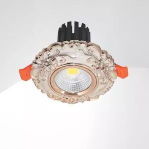 Đèn downlight âm trần nhà phố, biệt thự cổ điển cao cấp, 10wat, mặt Puly cao cấp AFC03