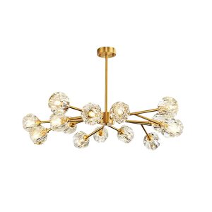 Đèn gắn trần Bắc Âu, chao thủy tinh cao cấp DT-77