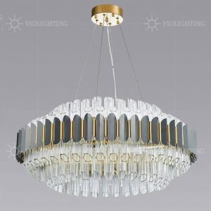 Đèn chùm phale, thiết kế kiểu tròn, ống thủy tinh cao cấp DC-126