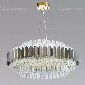 Đèn chùm phale, thiết kế kiểu tròn, ống thủy tinh cao cấp DC-126