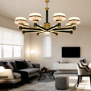 Đèn gắn trần phòng khách-bàn ăn, kiểu Bắc Âu, Led hiện đại DC-2037