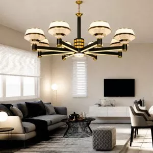 Đèn gắn trần phòng khách-bàn ăn, kiểu Bắc Âu, Led hiện đại DC-2037