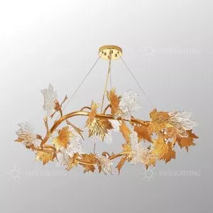 Đèn chùm hiện đại – phòng khách-bàn ăn, phong cách Serip lá thu cao cấp DC-1081