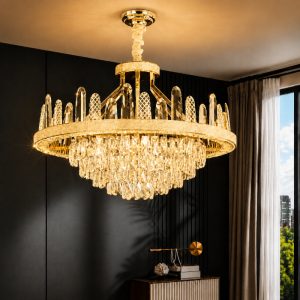 Đèn chùm phale, thiết kế kiểu tròn, đá phale K9 cao cấp DC-1067