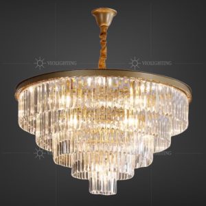 Đèn chùm phale, thiết kế dạng tròn, thẻ phale trắng DC-1030