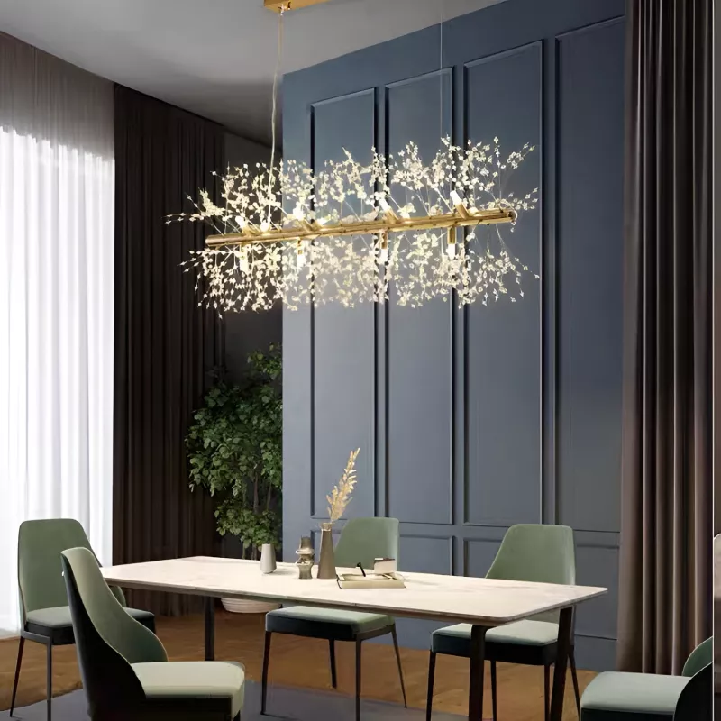 Đèn gắn trần phòng khách-bàn ăn, thanh ngang, kiểu hoa Bồ Công Anh DT-80 - Hình ảnh 4