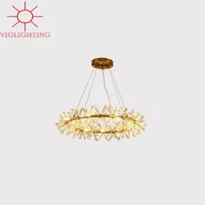 Đèn chùm phale, thiết kế vòng hoa tròn, thẻ phale trắng cao cấp DC-1035