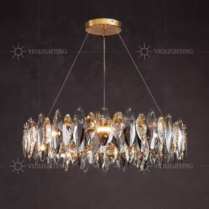 Đèn chùm phale, thiết kế thả tròn, đá phale K9 cao cấp DC-1072