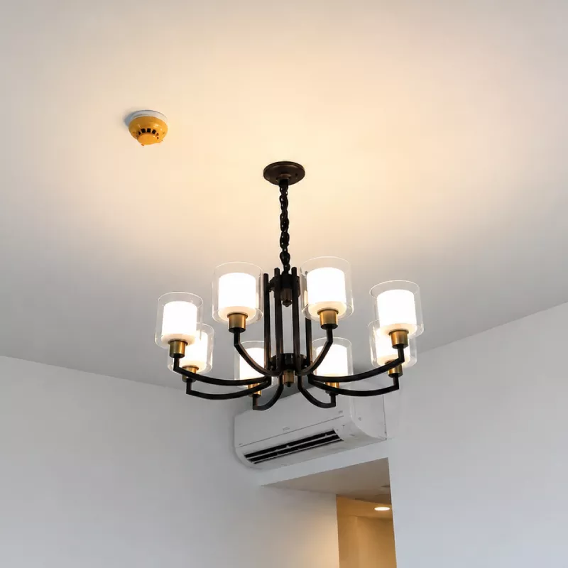 Đèn gắn trần phòng khách, bán cổ điển, màu nâu giả cổ DC-100 - Hình ảnh 4